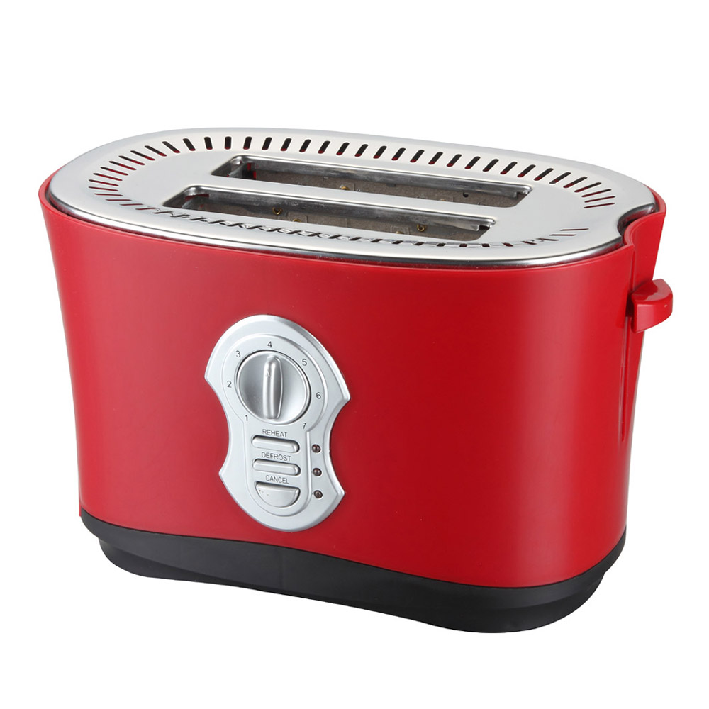 New design best quality 2 slice toaster plastic pop up toaster with cool touch housing bread toaster