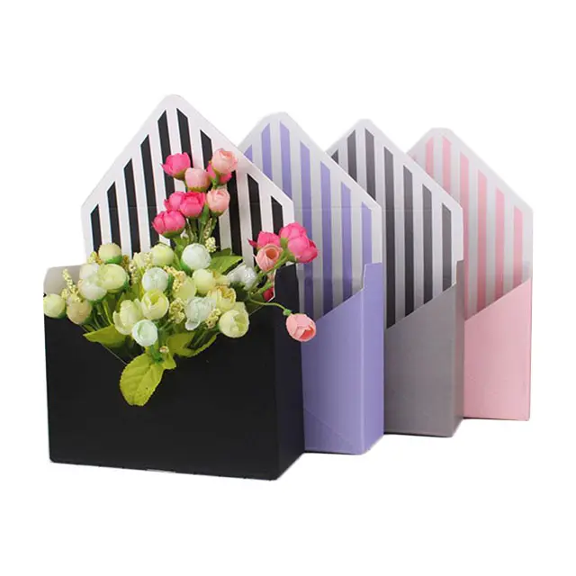 High quality flower box shaped envelopes for gift with custom logo