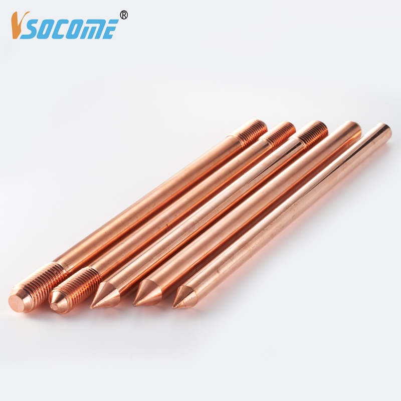 UL Listed 467 1/2 "5/8" 3/4 "твердый медный скрепленный земной стержень цена copperweld плакированный стальной заземляющий стержень для системы заземления материал