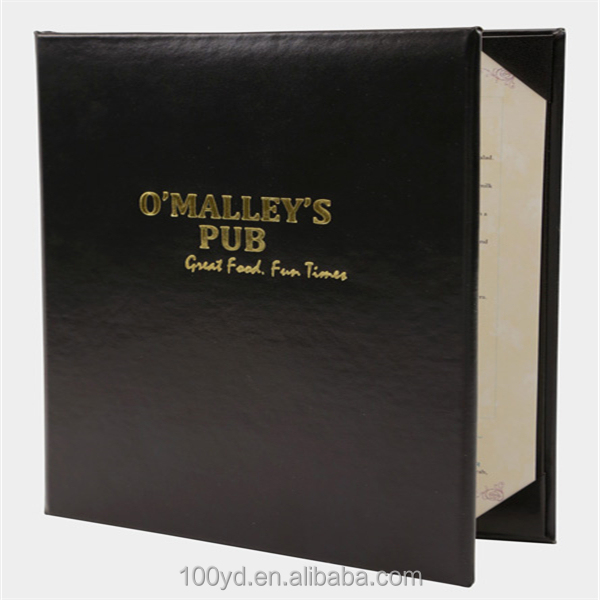Embossed Cover Restaurant Menu Book Printing Customized Size Paper 200 Pcs CN;ZHE Varnish or Laminated