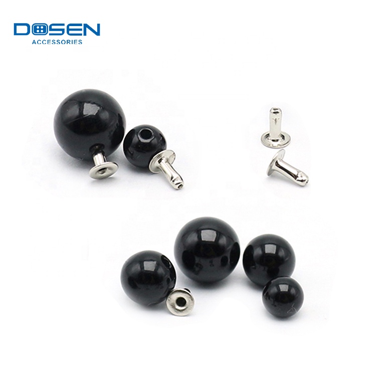 Custom Pearl Metal Rivets Studs Prong Snap Button Punk Decorations for Clothing Shoes Denim Bag