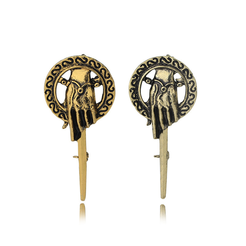 Hot Selling new design Game of Thrones the hand of King brooches jewelry Ice and Fire Song unisex brooches