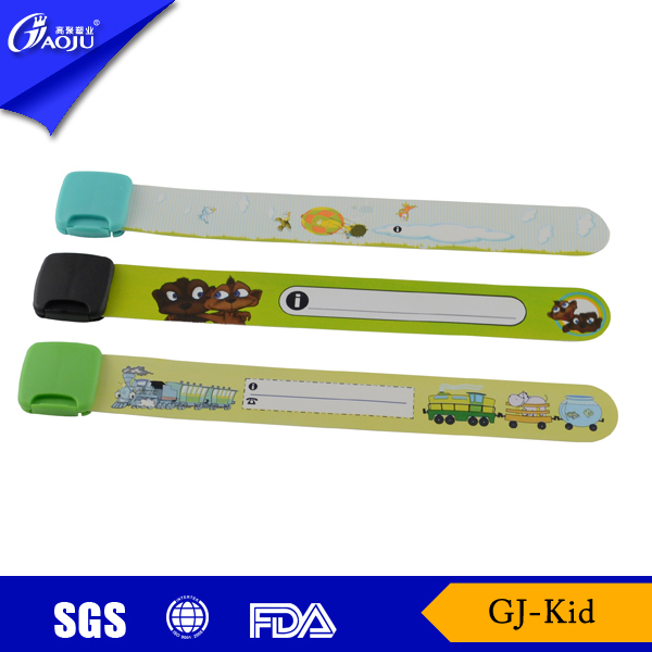 Gj-kids03 изо се сертификат fda материала pp ребенка браслеты alarm