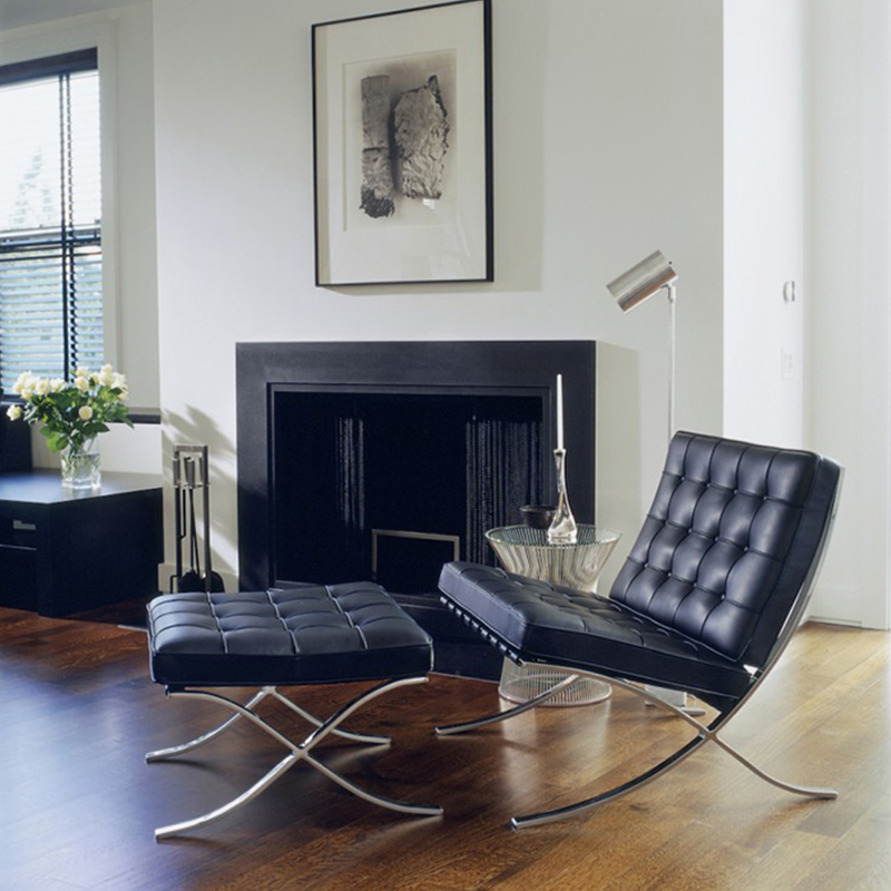 Mies Van Der Rohe Leather Barcelone Leisure Chair
