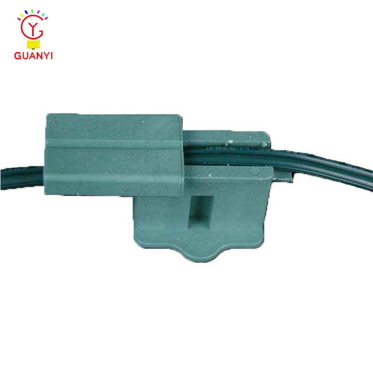 UL In Line Plastic Female Slide zip Plug SPT-1/SPT-2 Female Sockets Green for C7 C9