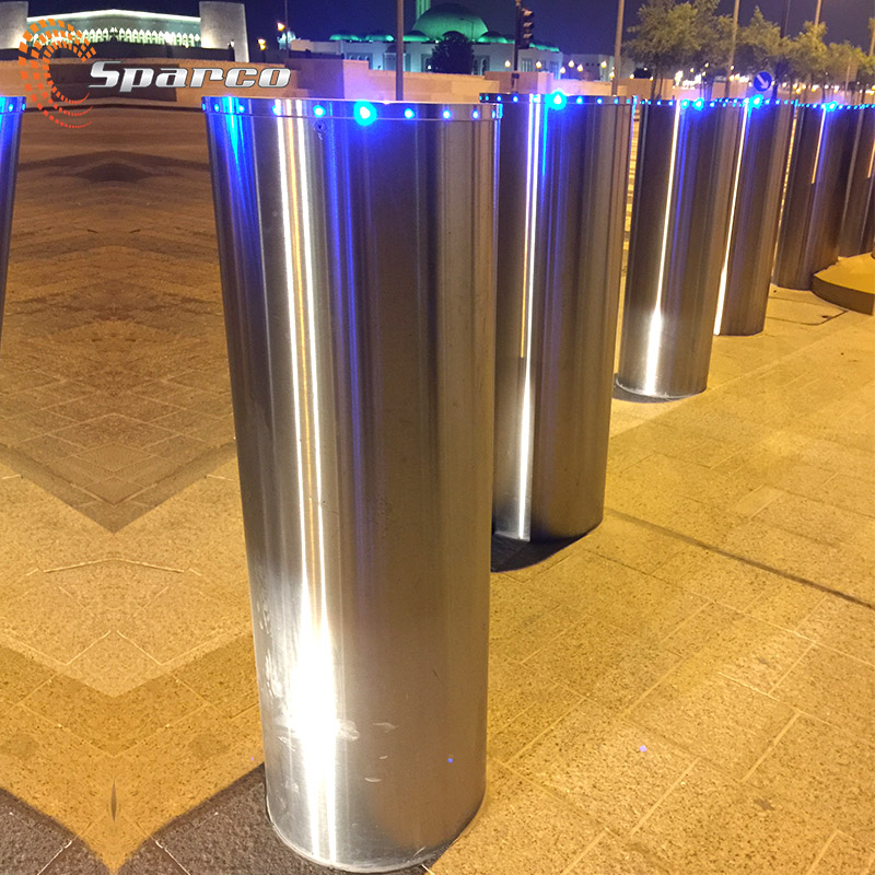 Custom Stainless steel car parking bollard security ss316 led bollard light