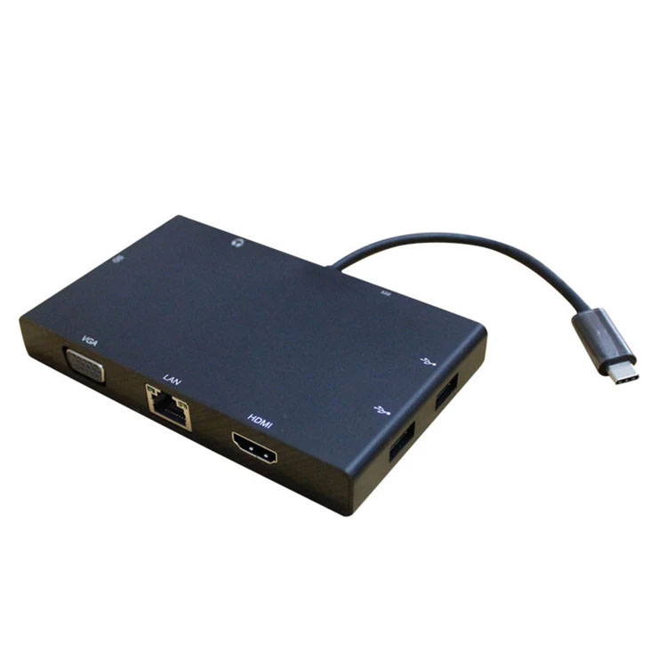 TC801H Поддержка HDMI Vga Ethernet Rj45 USB SD кард-ридер 3,5 мм аудио порт 8 in1 USB 3,1 типа C концентратор usb