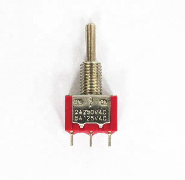 Taidacent SPDT DPDT 3PIN MTS маленький красный рок переключатель 2A/125V 5A/250VAC MTS-123 выключение переключателей 6 мм мини-переключатель