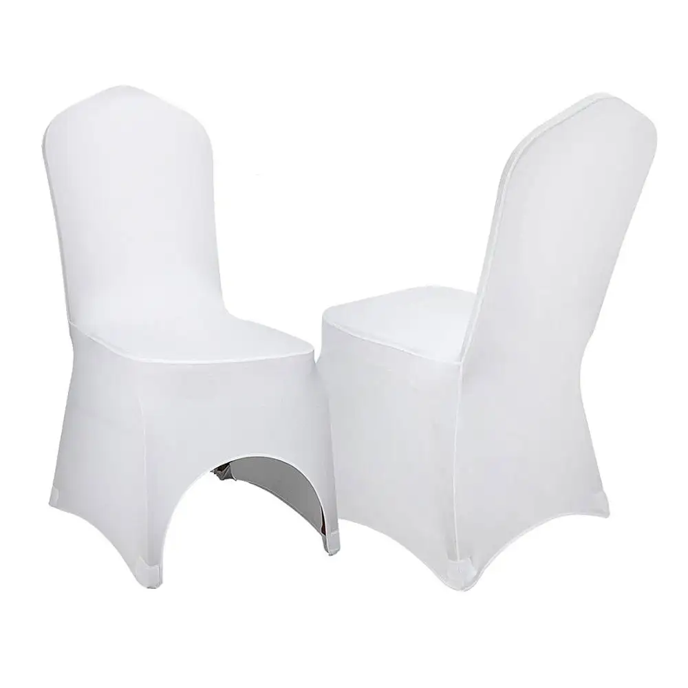 Hot sale wedding white chair covers spandex fabric