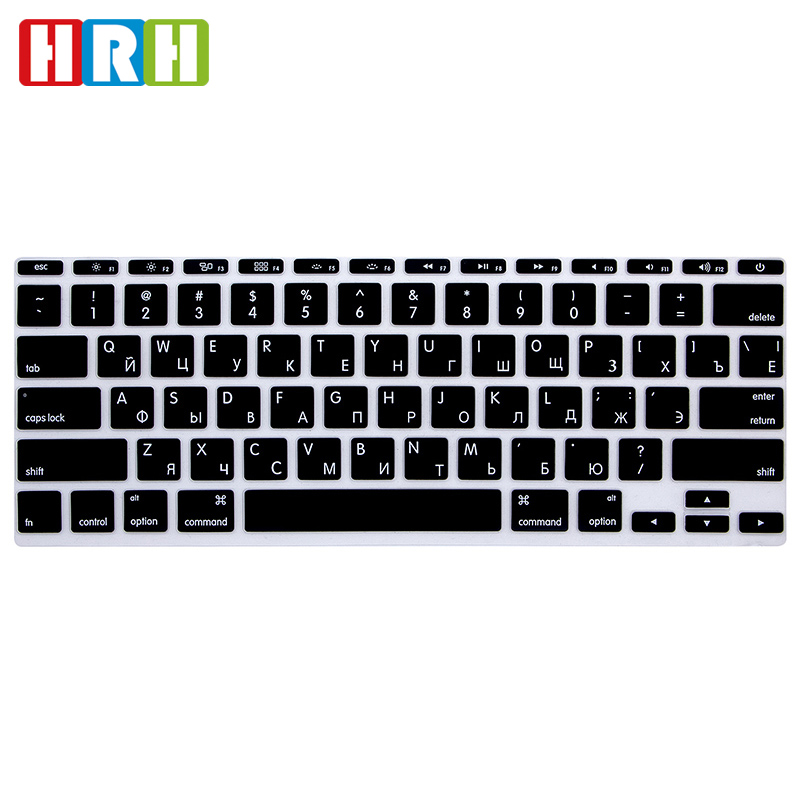силиконовые ноутбук с русской клавиатуры протектор для macbook air крышка английская версия