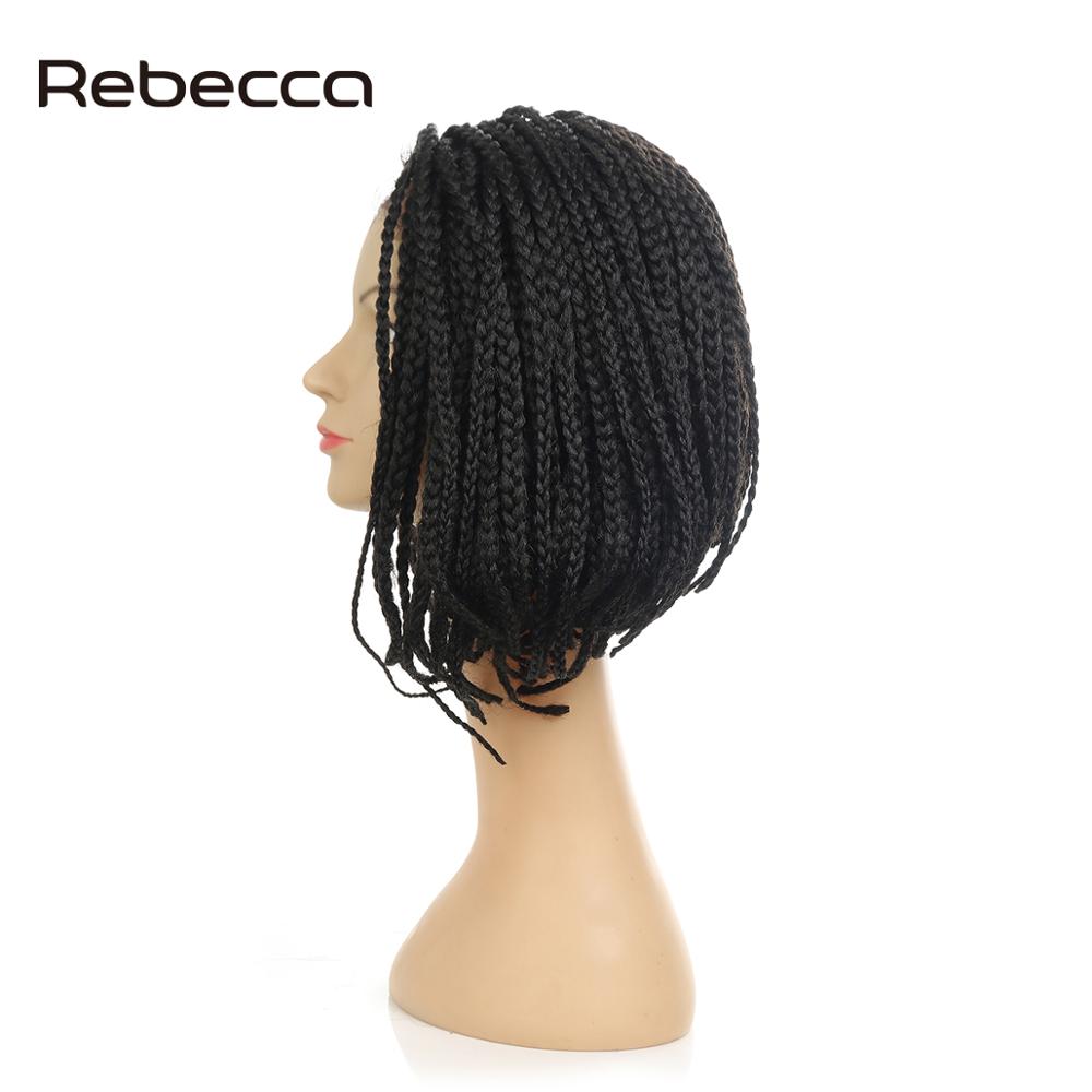 Синтетические парики Rebecca Fashion, 14 дюймов, на шнуровке спереди, с детскими волосами