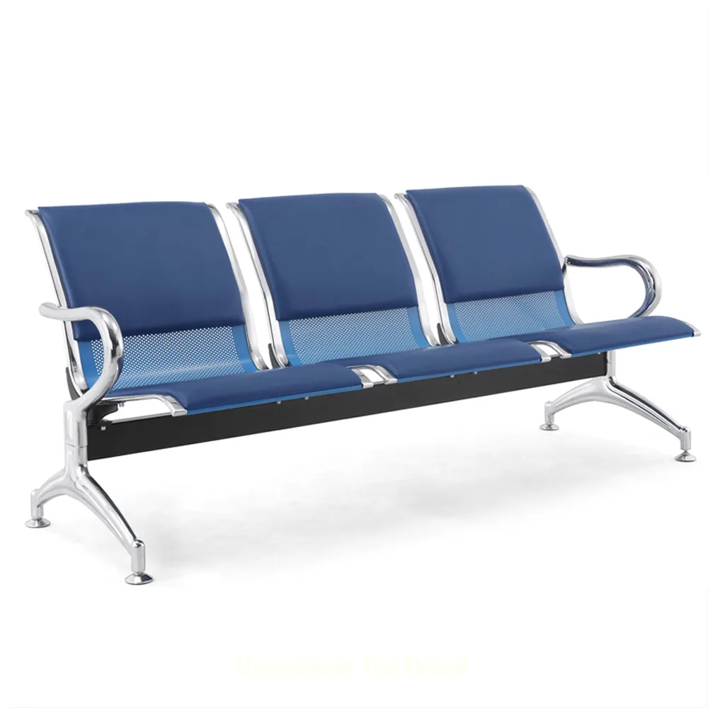 Cheap steel waiting room chairs for airport hospital office waiting bench row chair