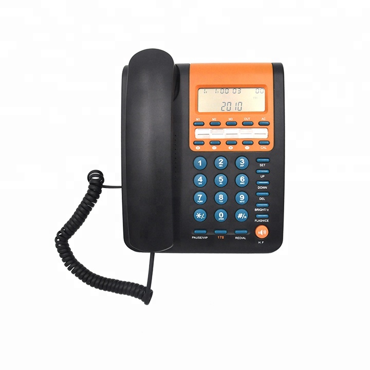 Guangdong Горячий Продукт Настенный проводной Caller ID телефон с 9 группами One-Touch ПАМЯТИ скорость набора функция поставщика