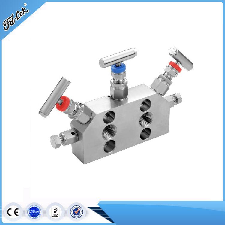 Swagelok подобные 6000psi 1/4 NPT с ptfe 3 Way клапан инструмента многообразии