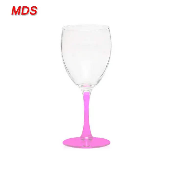 Wedding Transparent Pink Goblet Wine Glasses Wholesale