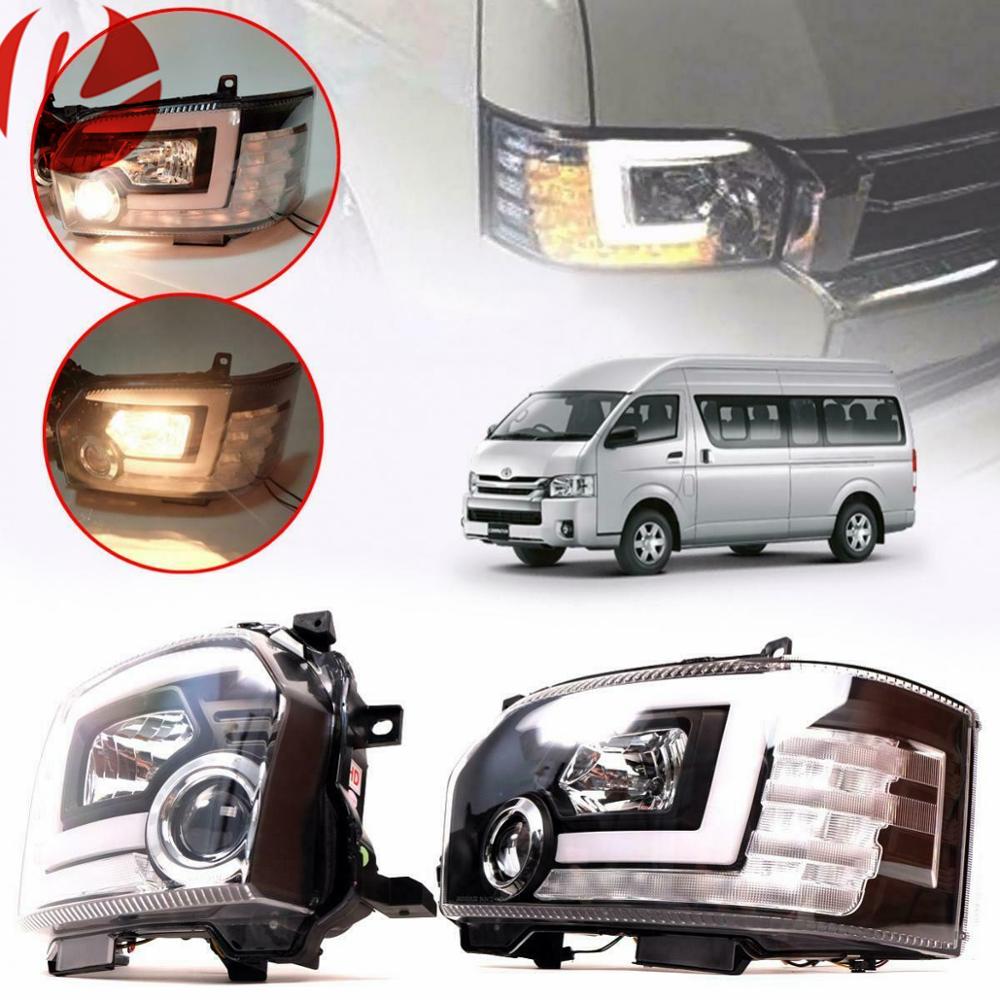 2014-2018 Новый hiace LED и HID передние фары для hiace головной лампы тела