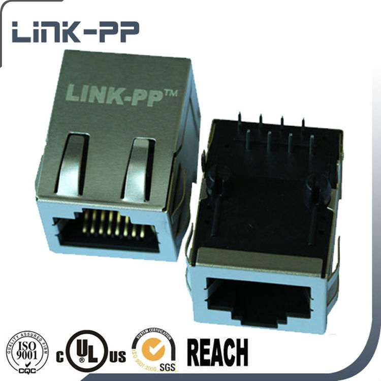 10/100/1000BASE-T женский RJ45 разъем tab up один порт модульный разъем импульса J1026F01QNL