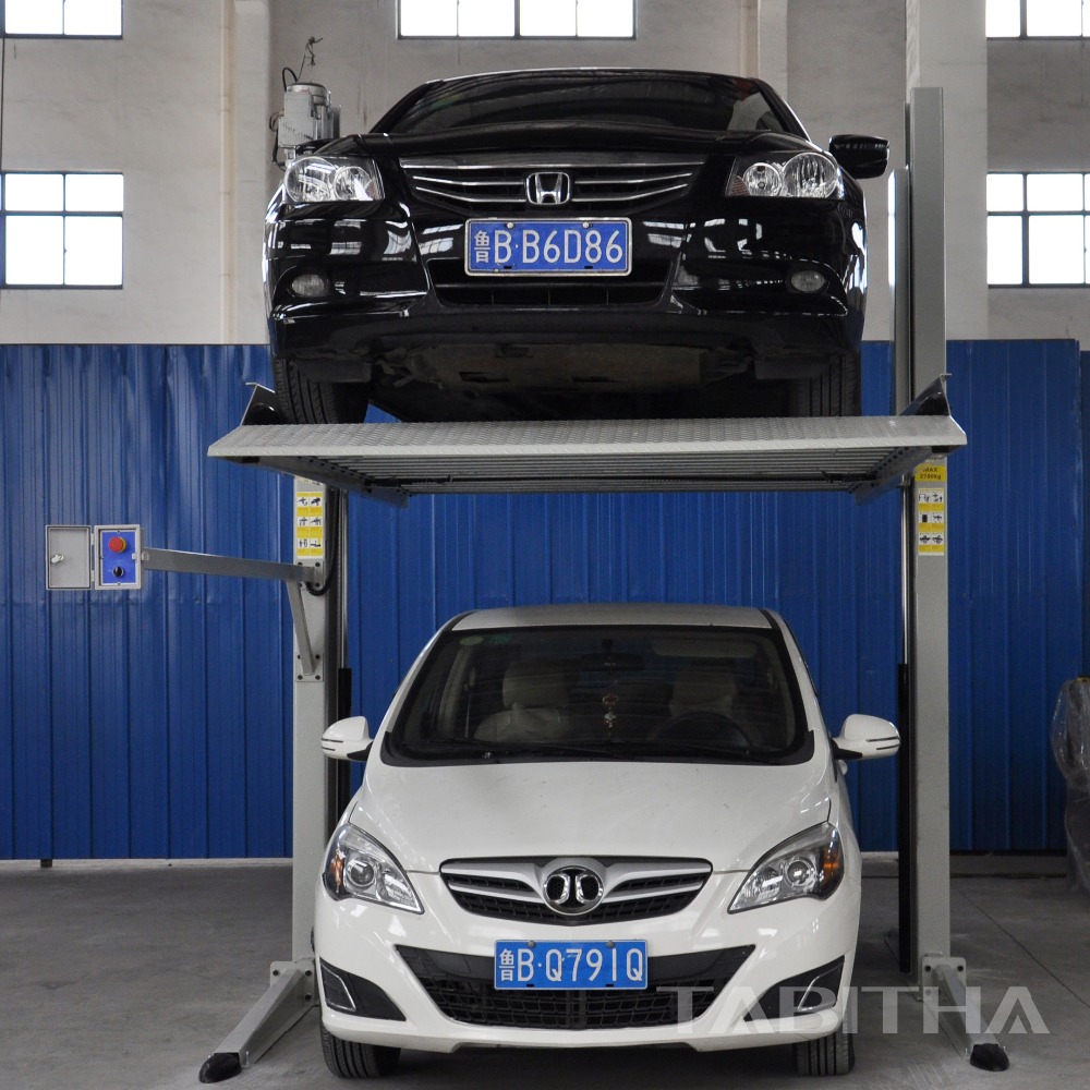 Вертикальный двойной цилиндр valet мастерская два столба автостоянка лифт