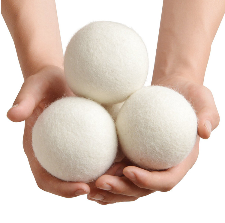 XL 100% Wool Reusable Natural Fabric Softener Wool Dryer Balls 6 Pack