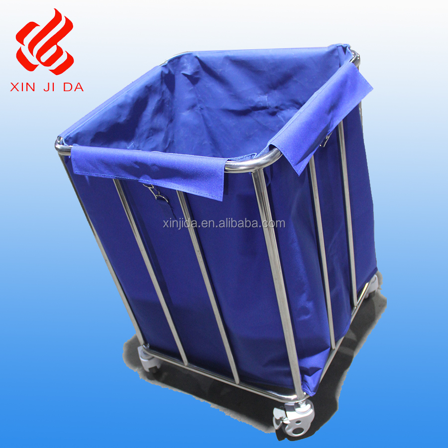 Hotel stainless steel waste trolley/cart