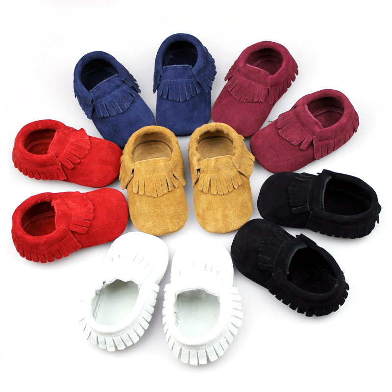 LB7002 drop shipping new tassel suede leather infant baby shoes
