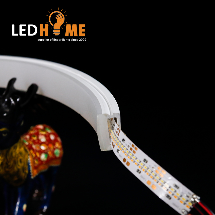 UV resistance waterproof IP67 PMMA extrusion profile for flexible LED strip light