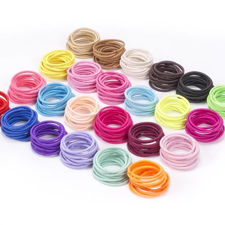 Excellent quality assorted color baby tiny elastic hair bands