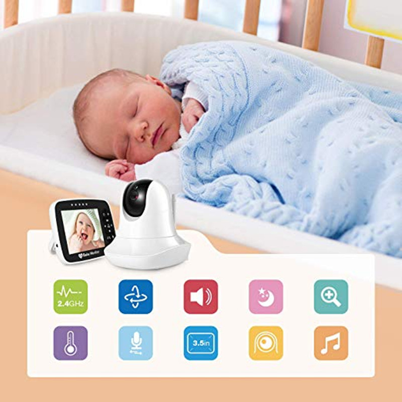 Новейший дизайн 3,5 "Детский монитор с поддержкой камеры Pan-Tilt-Zoom