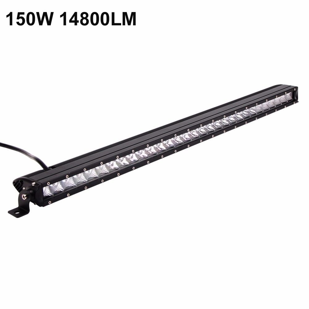 Новое поступление супер тонкий один ряд 30 дюймов 150W 14800LM с большим количеством люменов светодиодный свет бар offroad