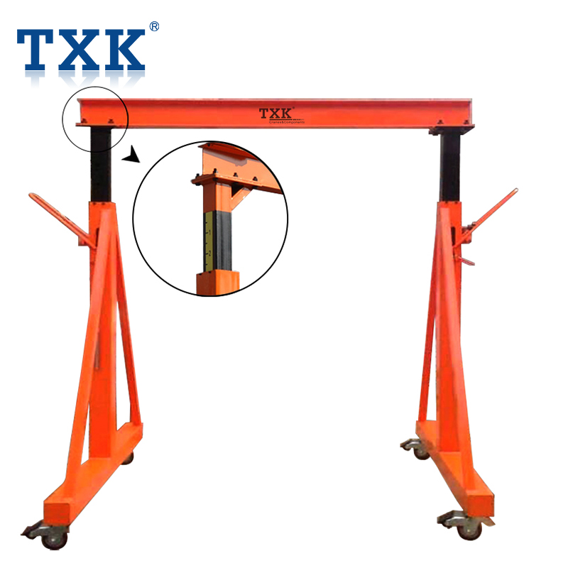 TXK мини Регулируемый Ручной мобильный козловой кран 1 тонна