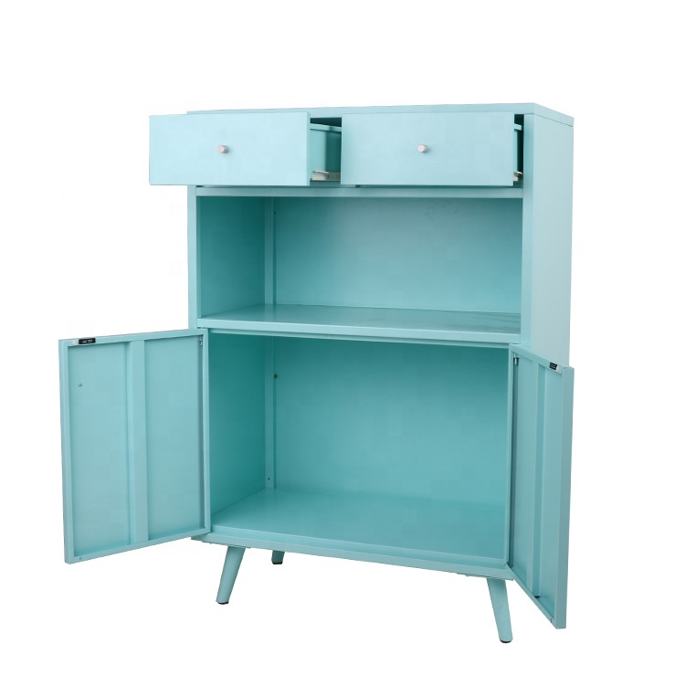 Metal Home Bar Cabinet Furniture Steel Meal Side Cabinet For Sales