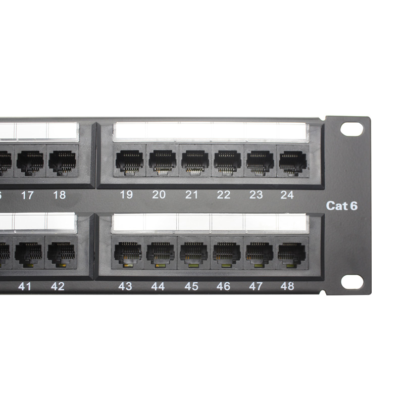 Пользовательские Стойки Запчасти 19 дюймов 1u cat5e 48 порт патч панель