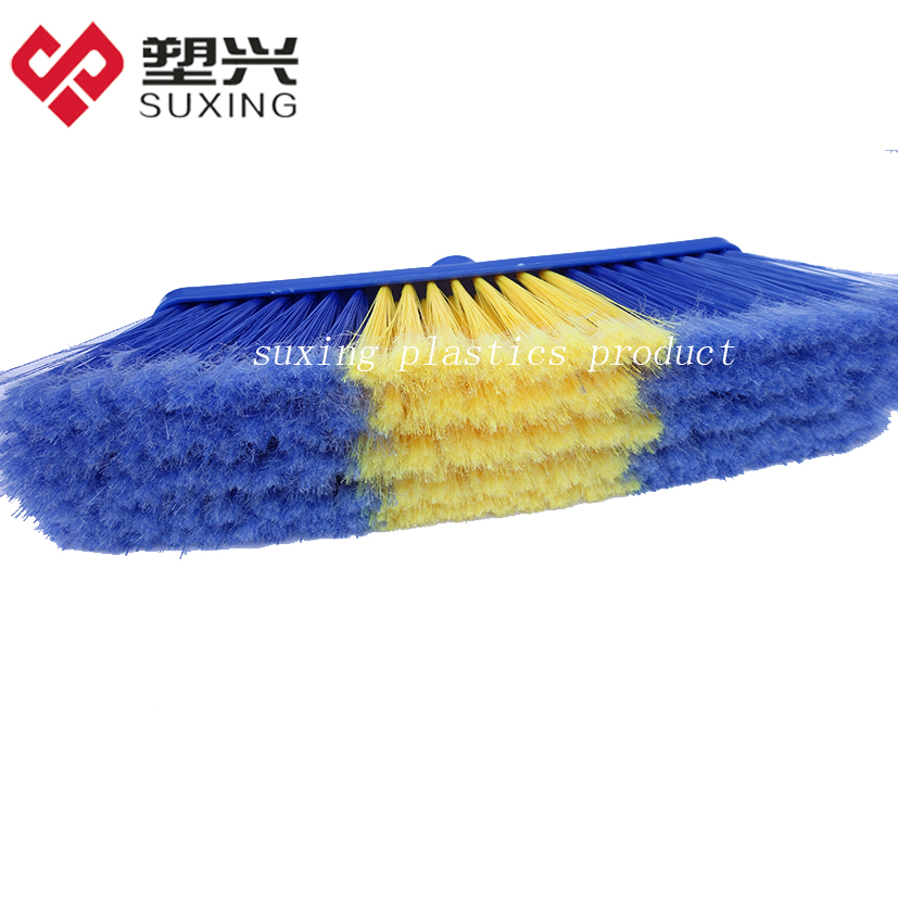 Plastic home floor cleaning broom soft bristle
