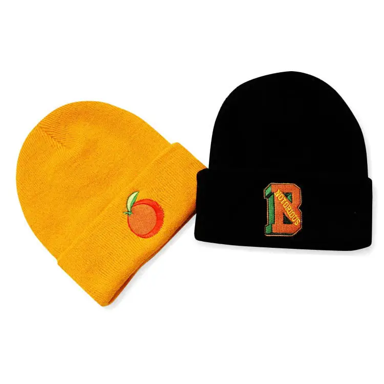 Beanie Hat Producer Wholesale Custom Beanie Hat With Embroidery Logo On The Cuff