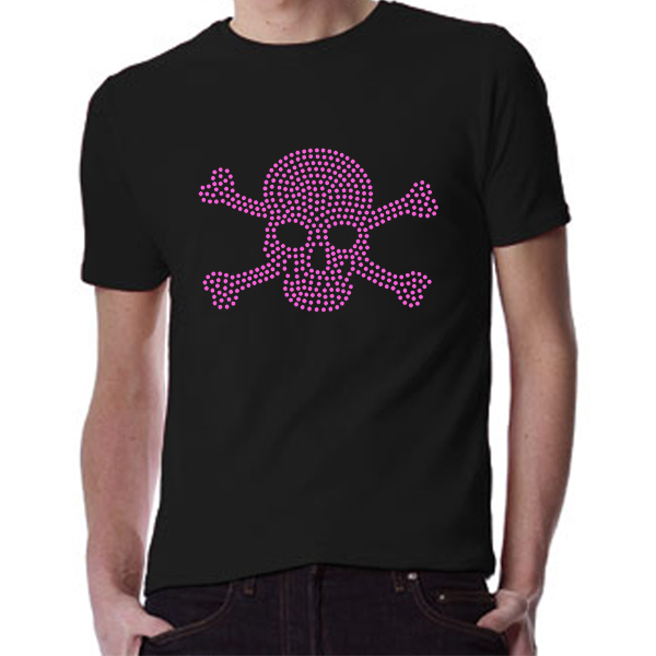 Оптовые рубашки черепа Rhinestone T для мужчин
