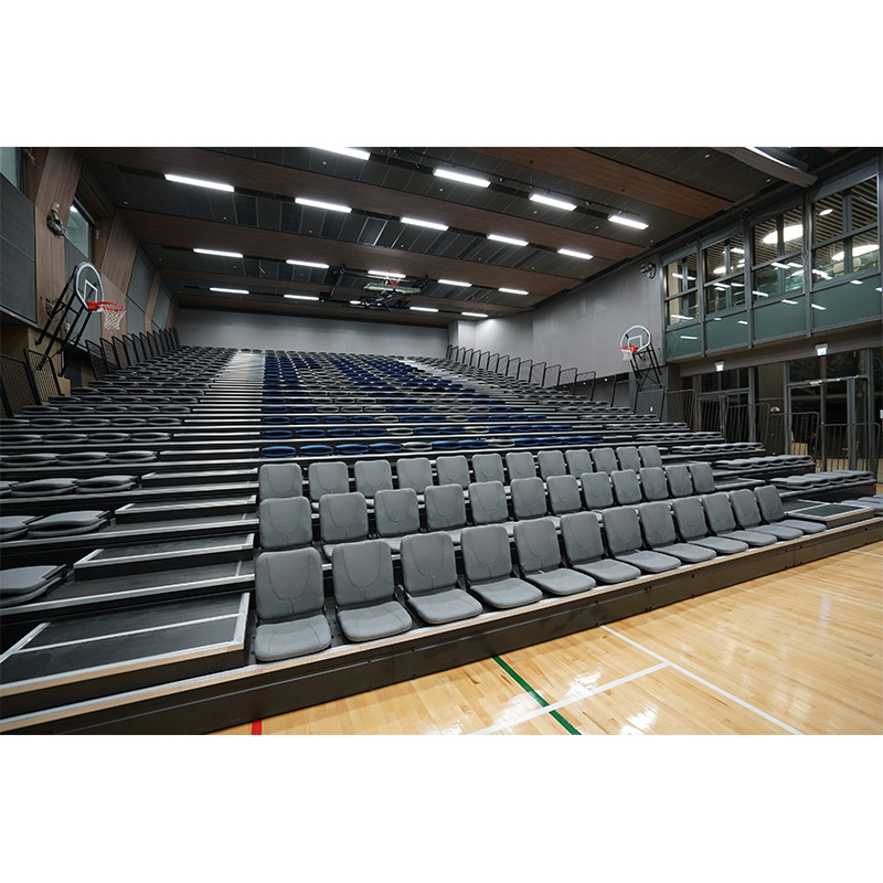 Telescopic Seating System With HDPE Seats retractable seat With ADA Chair for Stadiums Stage Sports Center