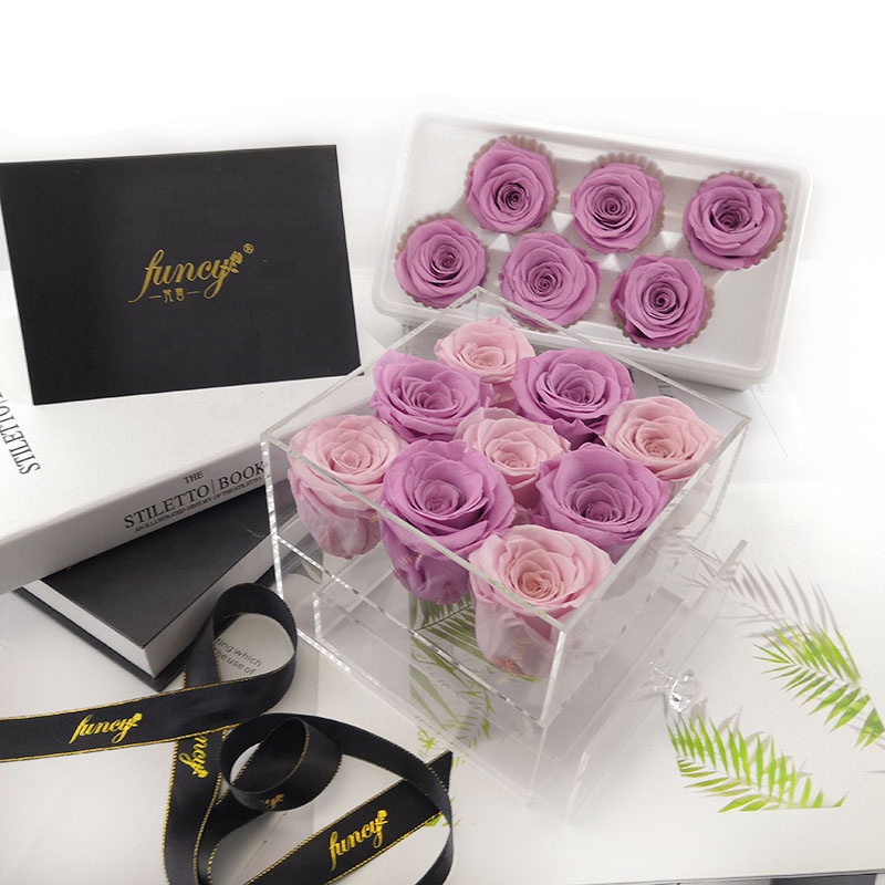Домашний декор, валентинка, роза, Amazon Forever Rose, вечная роза, консервированный цветок Forever, акриловая коробка розы
