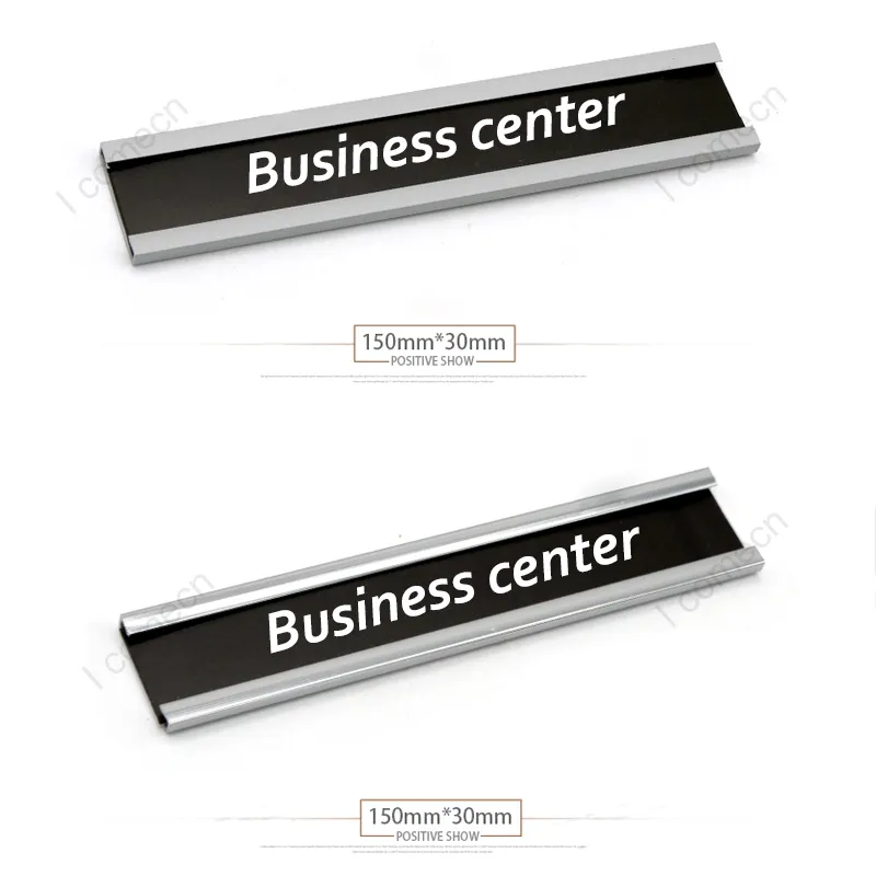Metal   aluminum Gold  silver  black color sign holder with engraving plate door nameplate