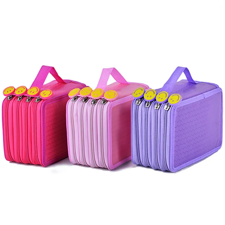 Big Capacity Zipper 4 Layers Pencil Cases Four Compartment Pencil Case with Compartments Stationery Pencil Bags