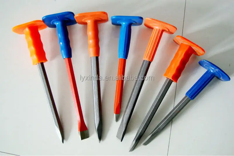 flat tip cold chisel with rubber protector