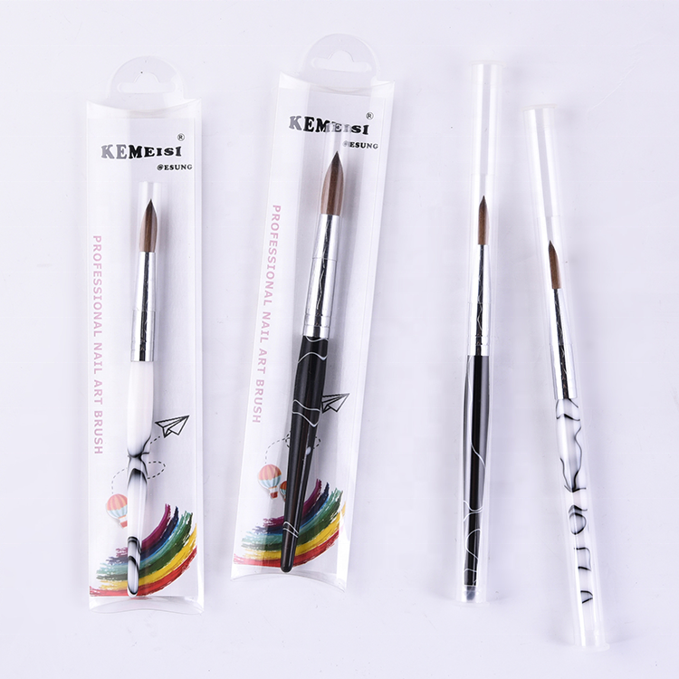 3D Nail Art Инструмент Размер 8 12 14 16 18 колинский Соболь щетка для ногтей