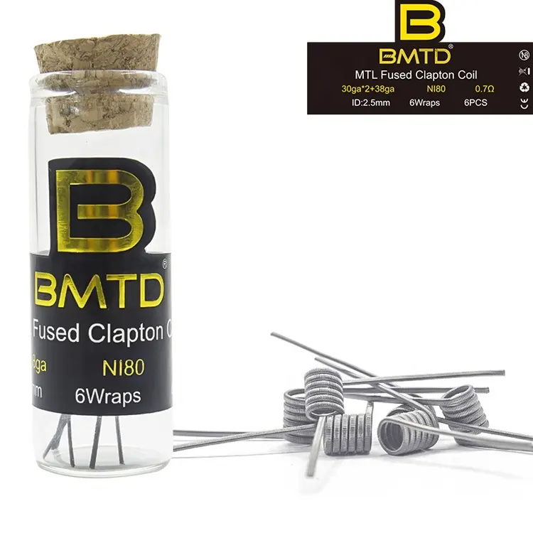 Готовая спираль для электронной сигареты MTL Fused Clapton coil Alien Coil Ni80 для электронной сигареты 510 RDA Атомайзер