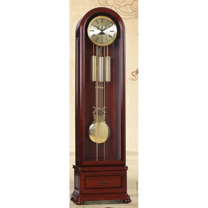 Triple Chimes Ambila Mechanical Grandfather Clock at Competitive Price Antique Cable-driven Movement Floor Clock