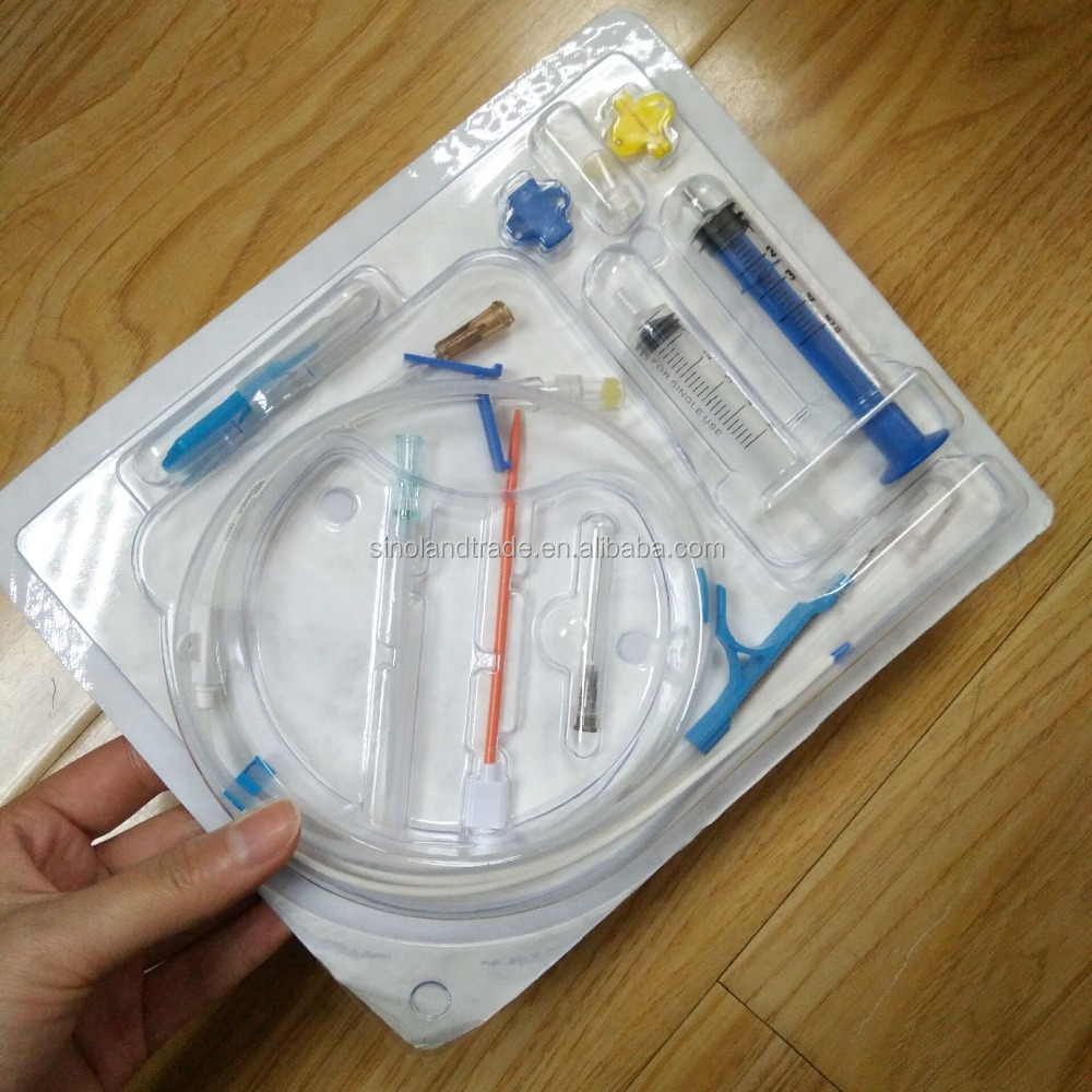 disposable 7FR/8FR triple lumen central venous catheter CVC catheter kit