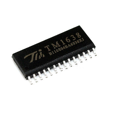 TM1638 SOIC-28 8 digit 7 segement LED driver keyboard scan SPI