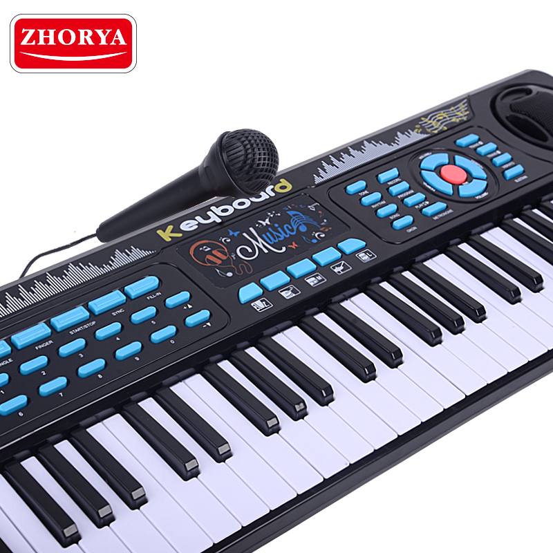 Zhorya 54 клавишная музыкальная фортепианная клавиатура электронная с микрофоном