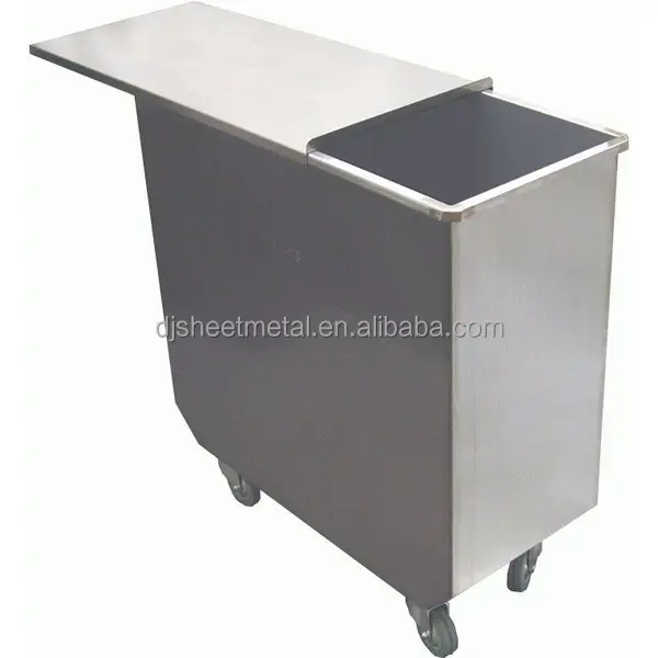 Customizing square stainless steel oil bin with brushed finishing