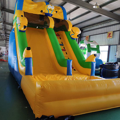 Newest design Cheap inflatable water slide with pool for kids and adults