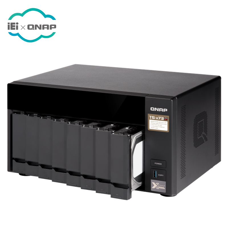 QNAP TS-873-8G доступный высококачественный AMD RX-421ND quad-core NAS с PCIe слотами для добавления M.2 SSD, 10GbE c