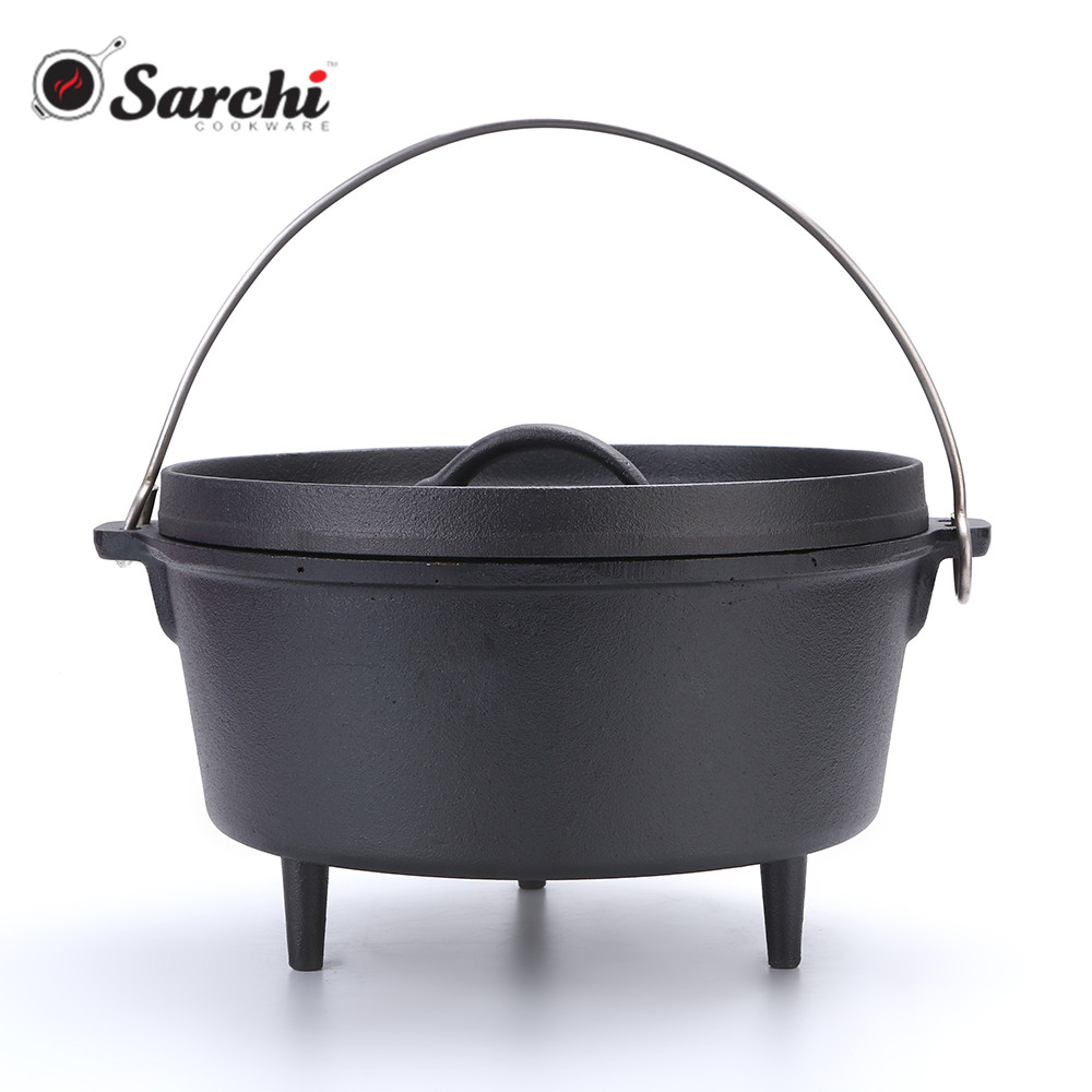 Голландская духовка для кемпинга из чугуна 6QT